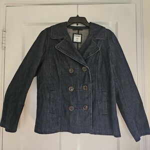 Levi's Blue Pea Coat Double-Breasted Design